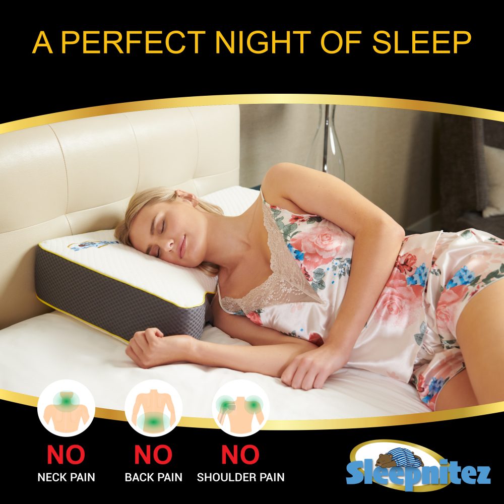 side sleeper pillow for neck and shoulder pain